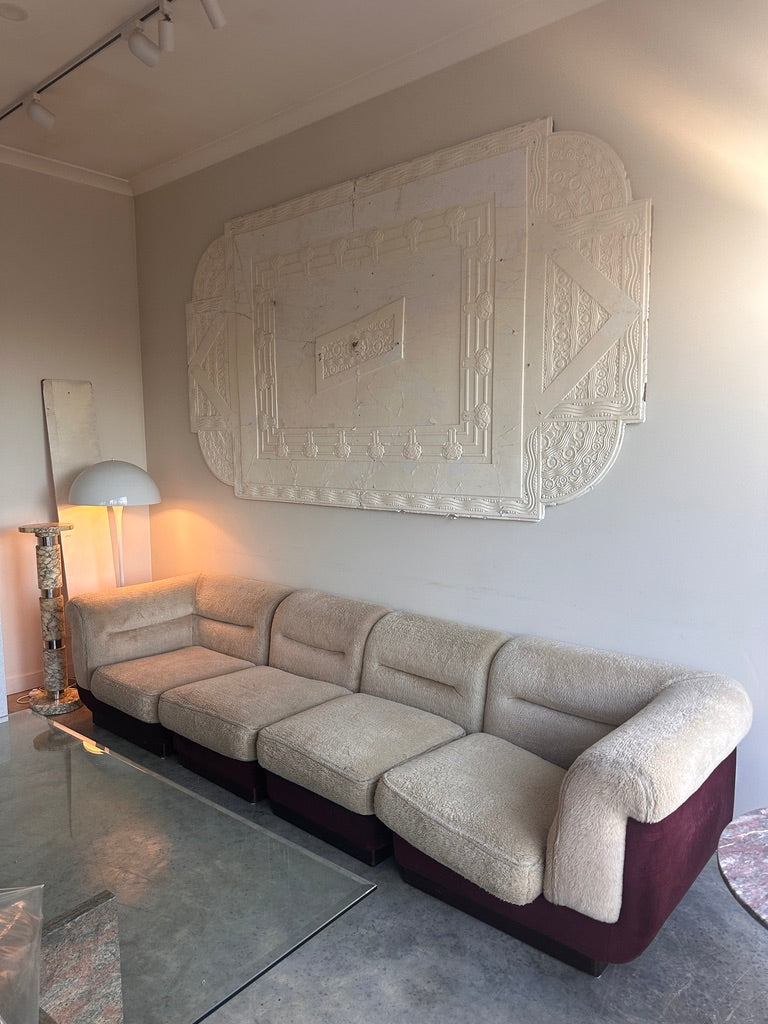 Vintage 8 Piece Fluffy Vanderoza Modular Sofa, 70’s