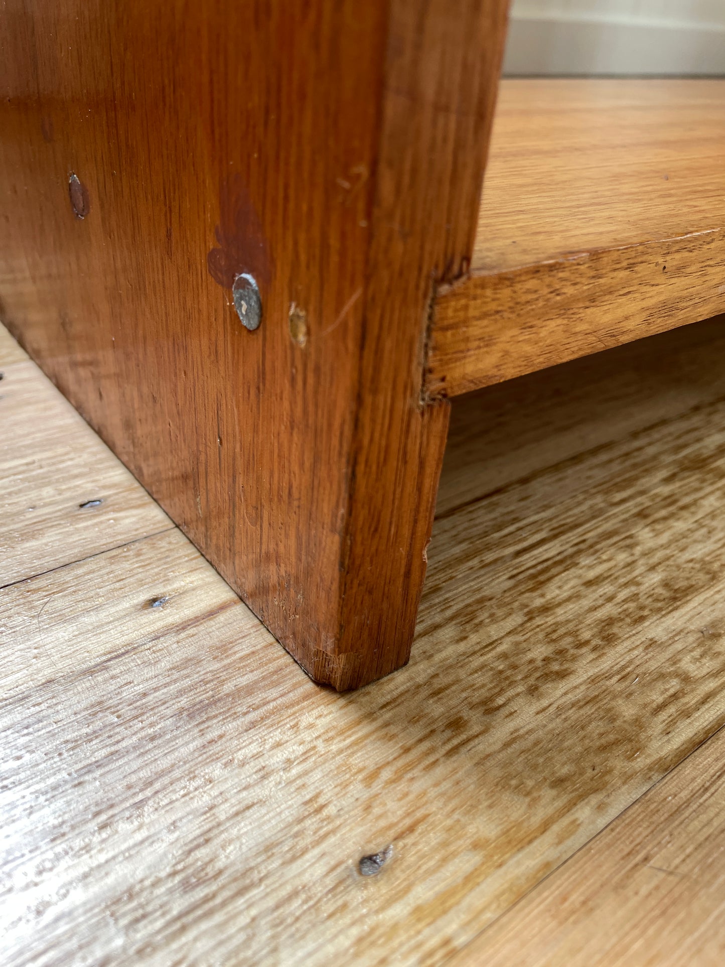 Vintage timber book shelf