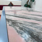 Rosa Portogallo Marble Dining Table with Powder-Coated Metal Base
