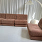Vintage Dusty Pink Chenille Modular Sofa