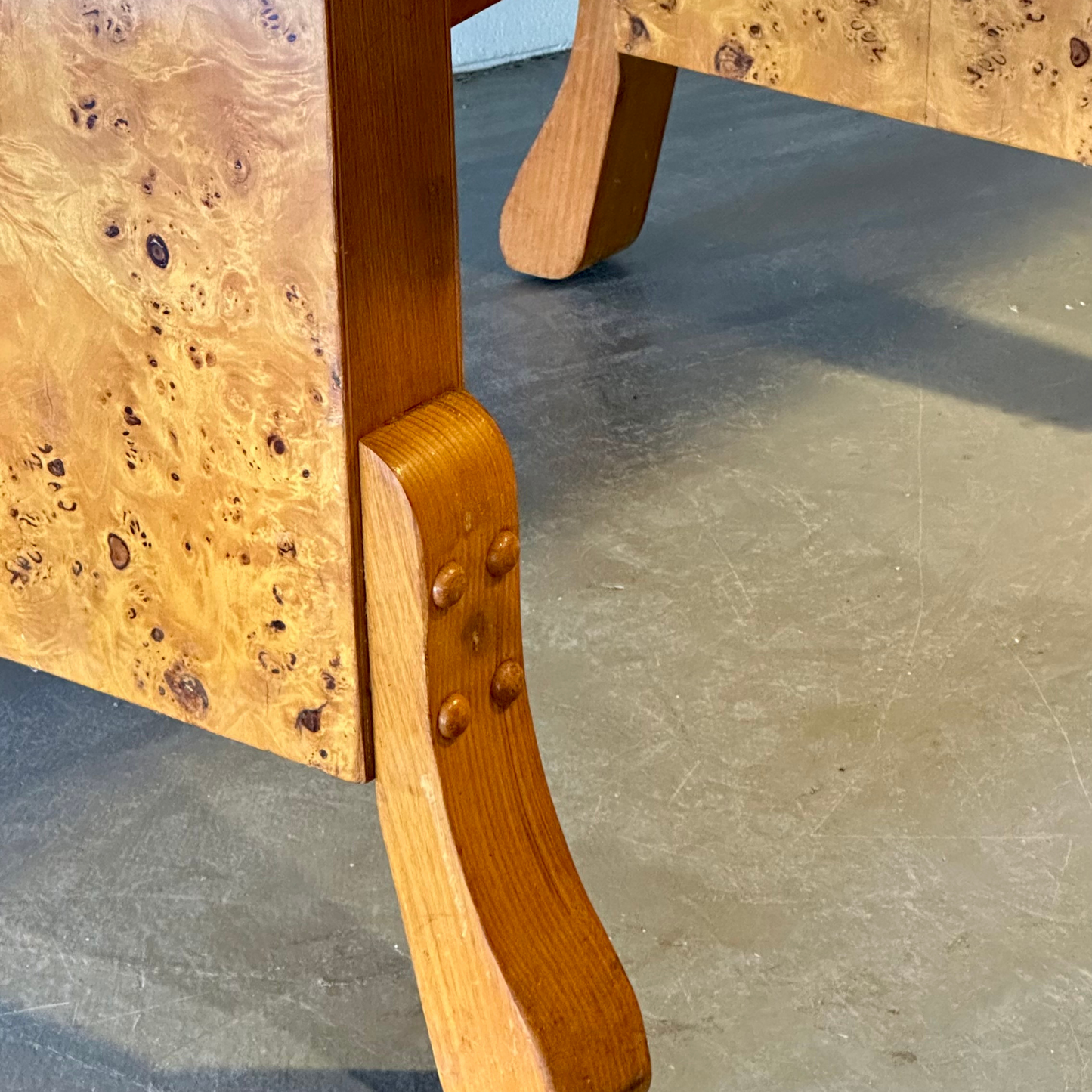 Mid Century Burlwood Dining Table