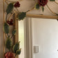Vintage Italian Tole Hand Painted Mirror with Shelf