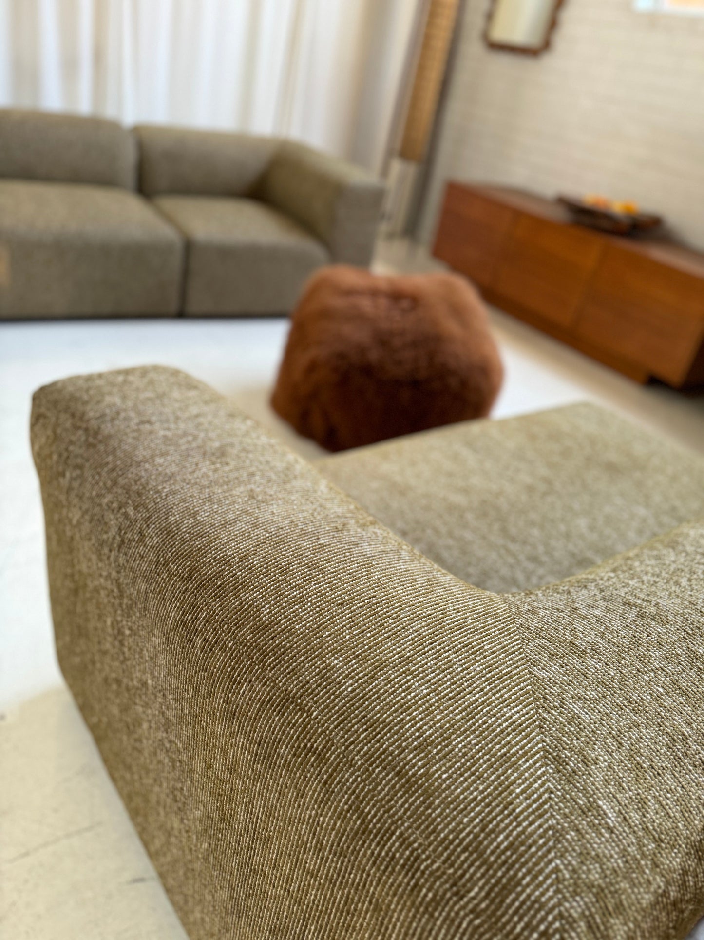 Bespoke Vintage Olive Modular Sofa Set