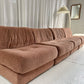 Vintage Dusty Pink Chenille Modular Sofa