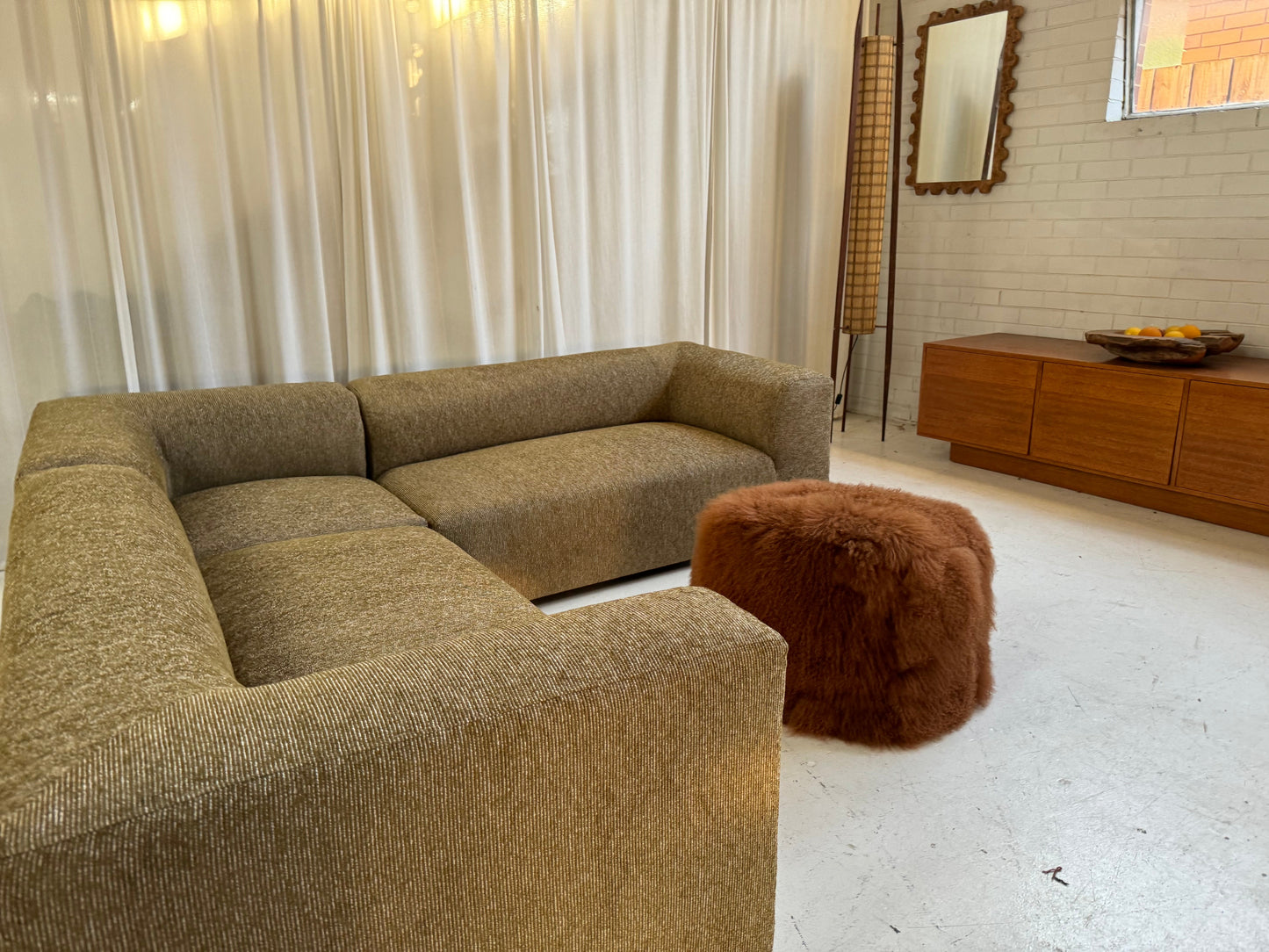 Bespoke Vintage Olive Modular Sofa Set