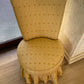 Vintage Upholstered Occasional Chair with Skirt Base