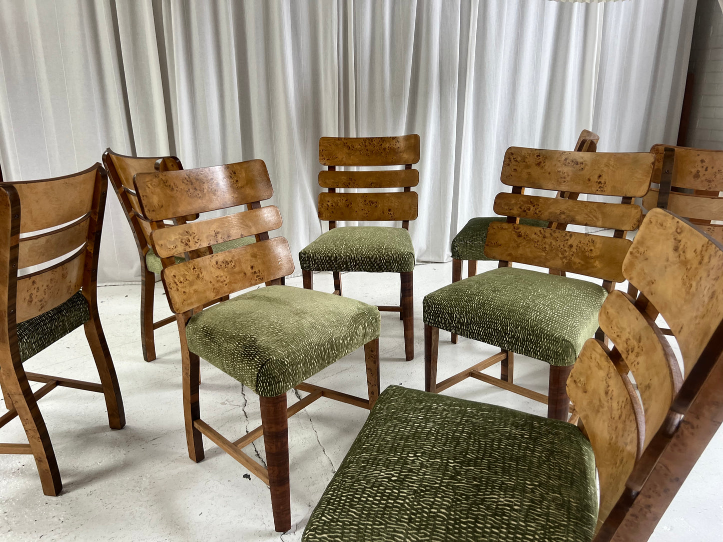 Restored Burl Chairs - Set of Eight