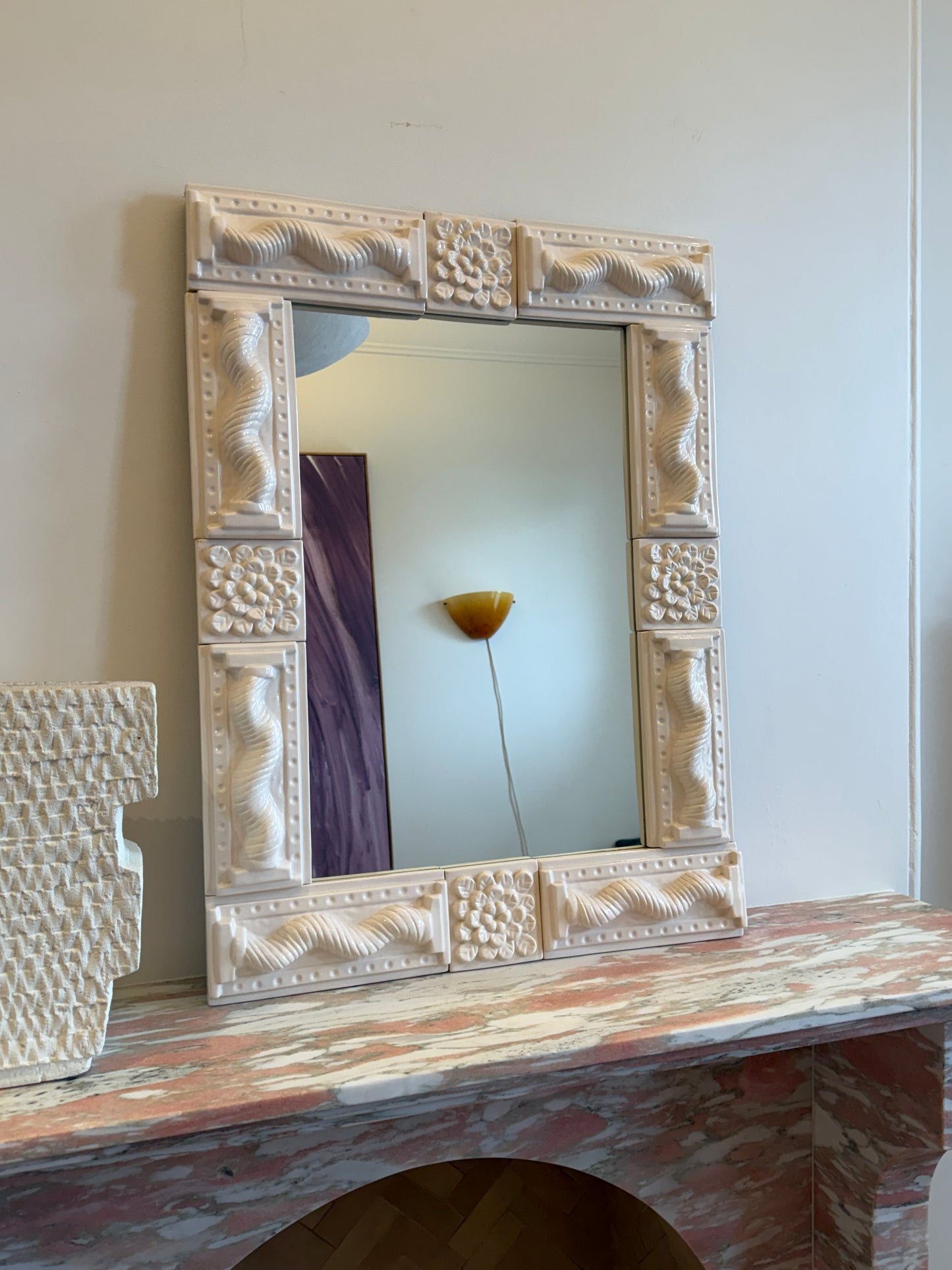 Vintage Ceramic Mirror