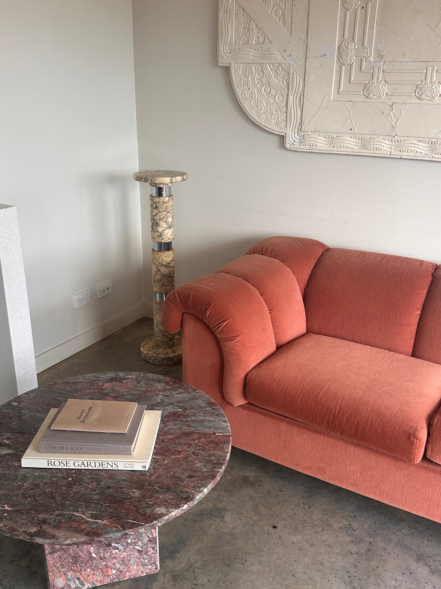 Vintage Dusty Pink Custom Made Sofas, 80's