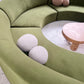 Bespoke Green Curved Modular Sofa