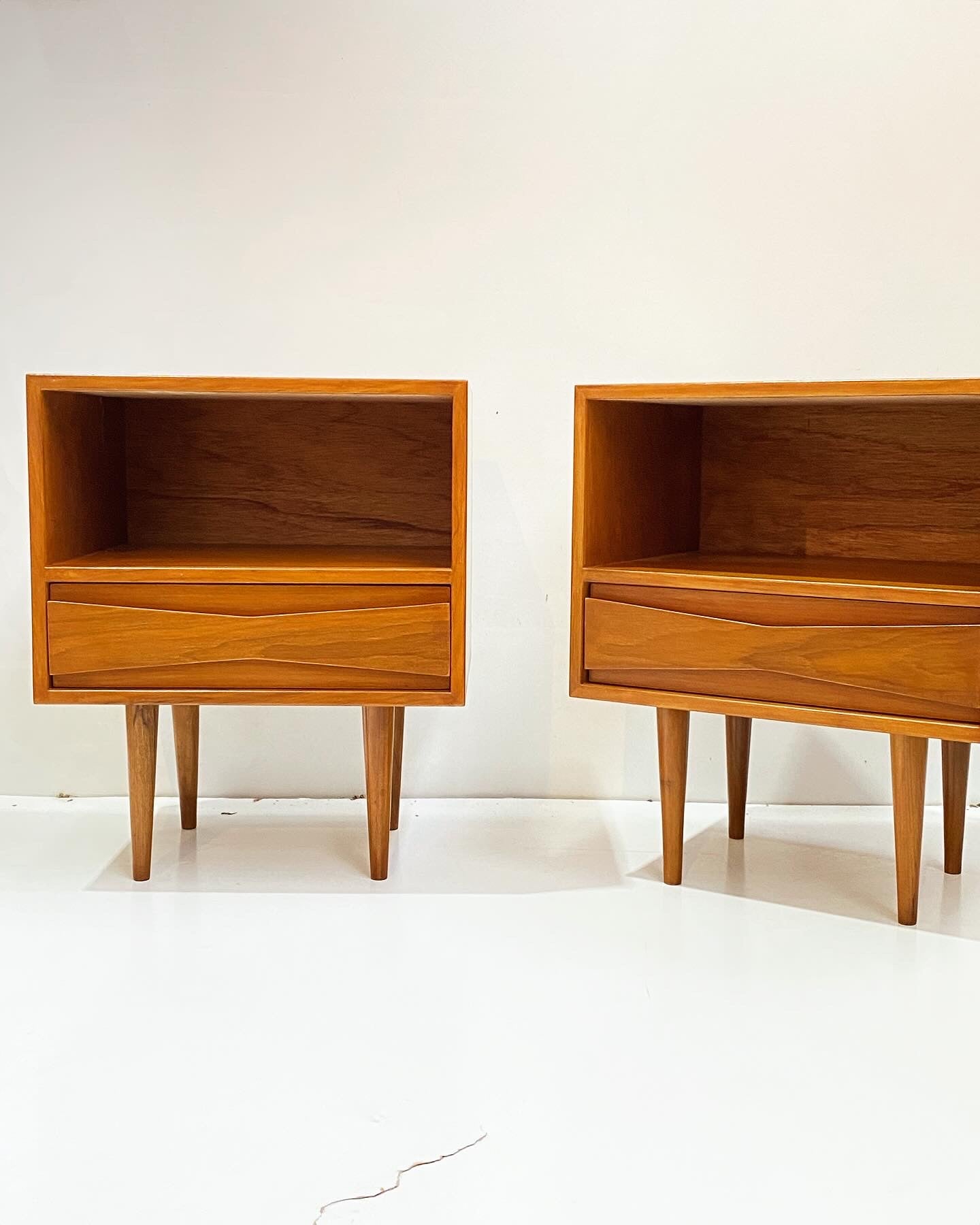 Pair of Teak Bedside Tables