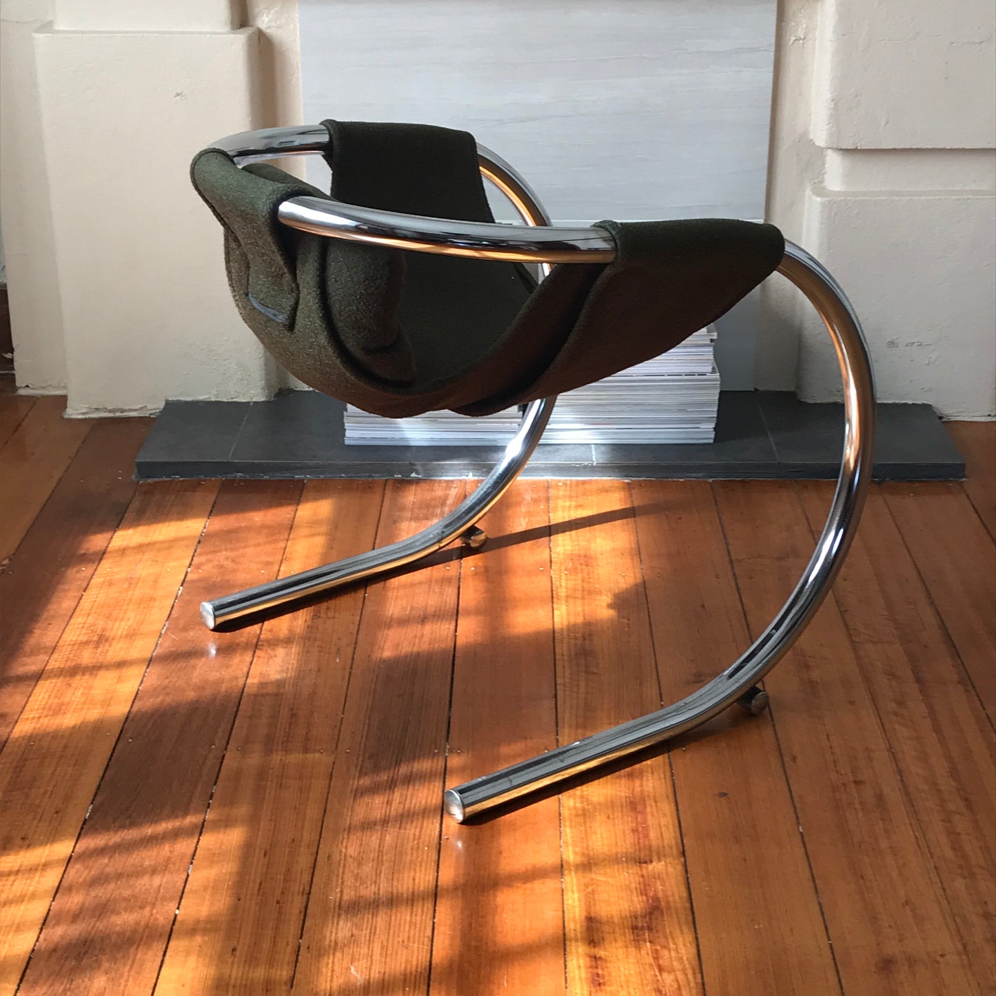 Byron Botker Chrome Cantilever Chair for Landes California, 1970s