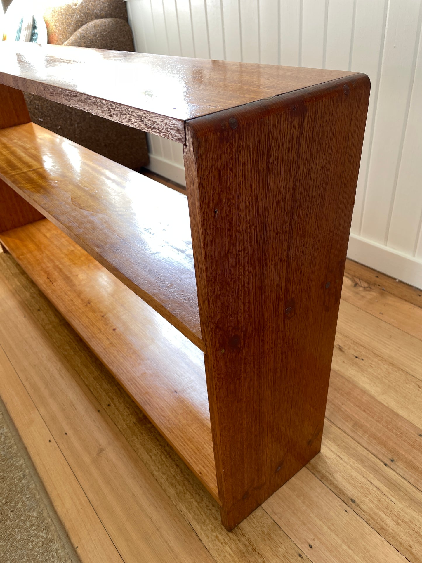 Vintage timber book shelf