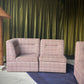 Vintage Pink Tweed Midcentury Modular Sofa, 60’s