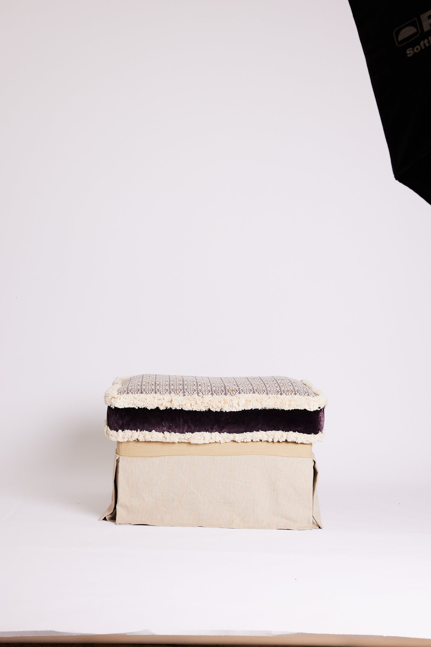 Custom Designer Fabric Ottoman