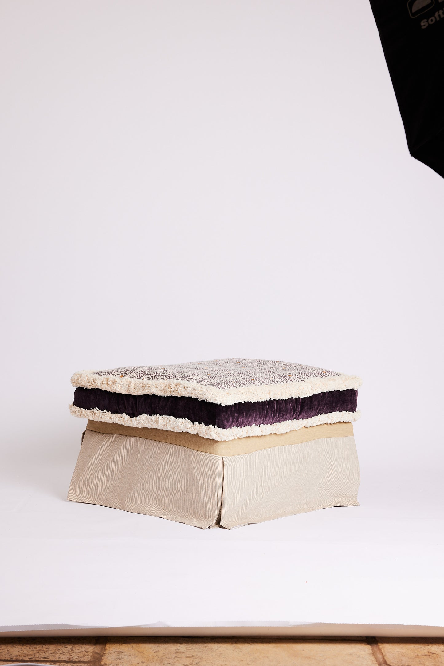 Custom Designer Fabric Ottoman