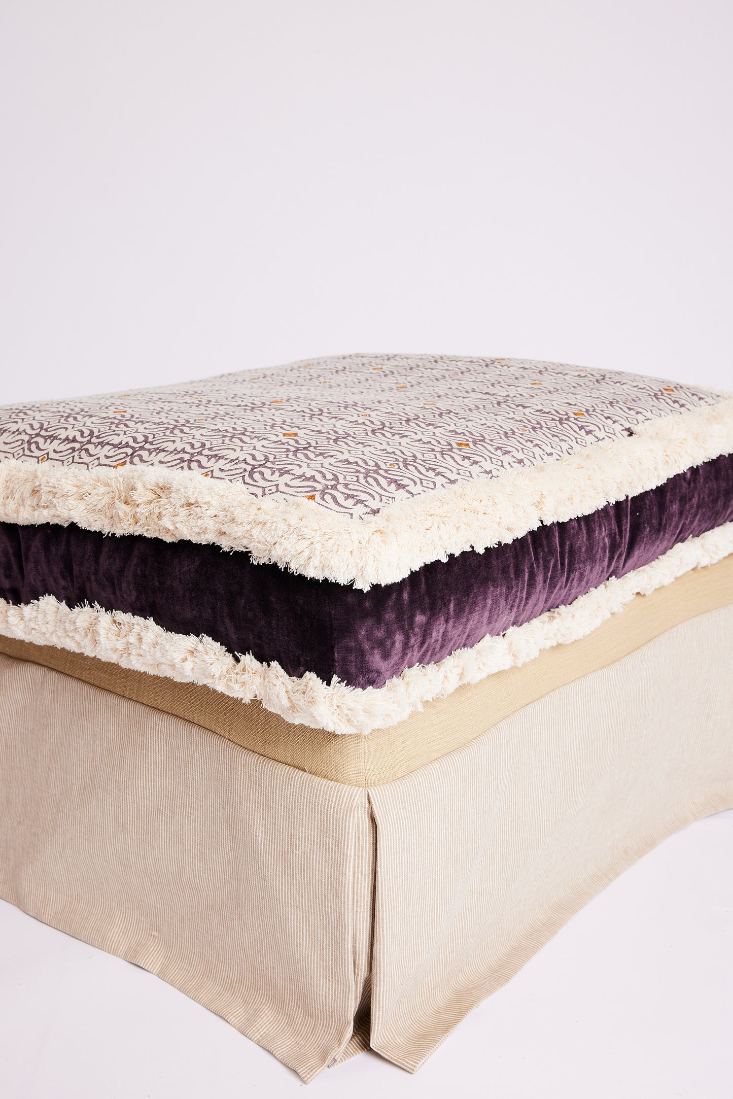Custom Designer Fabric Ottoman