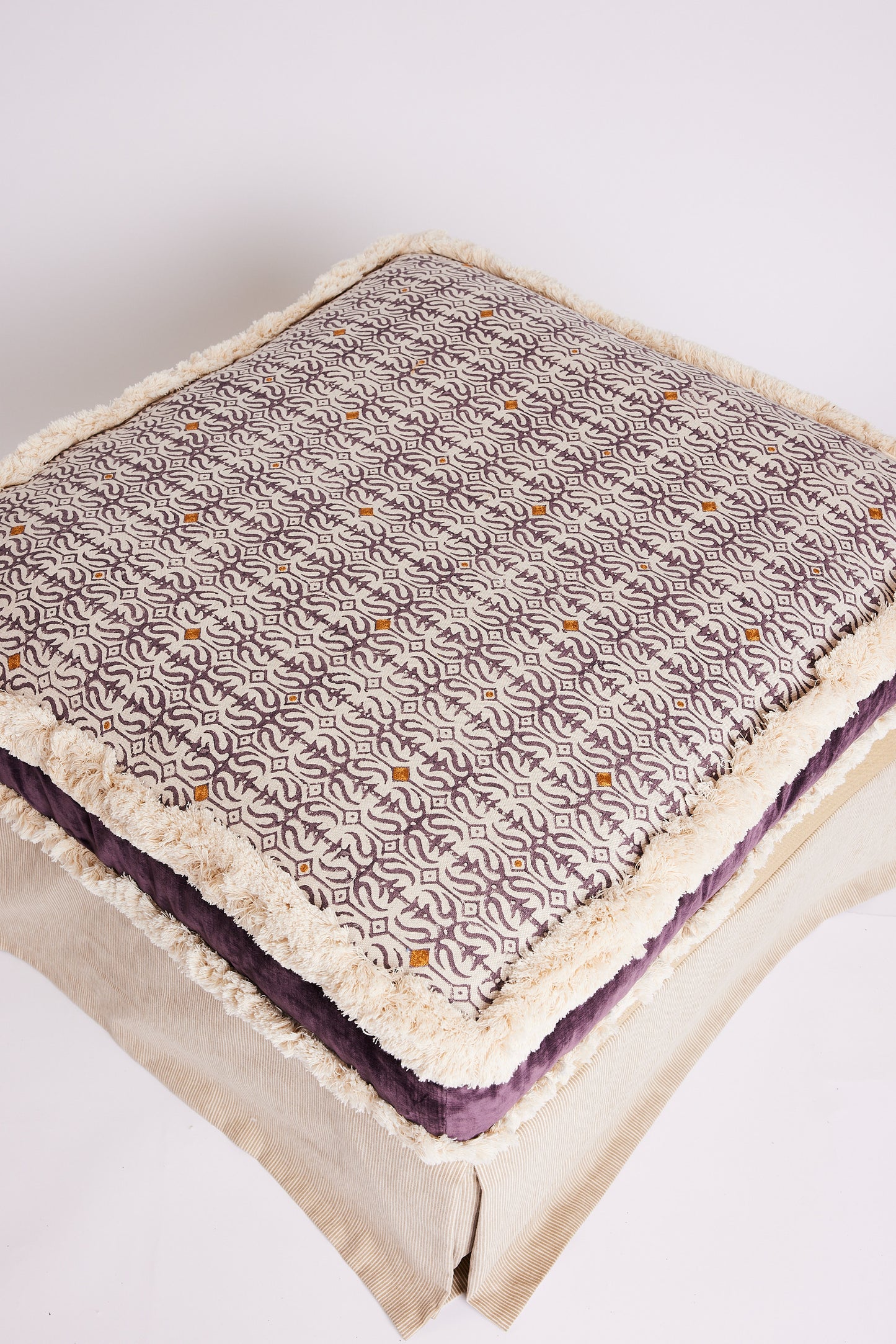 Custom Designer Fabric Ottoman