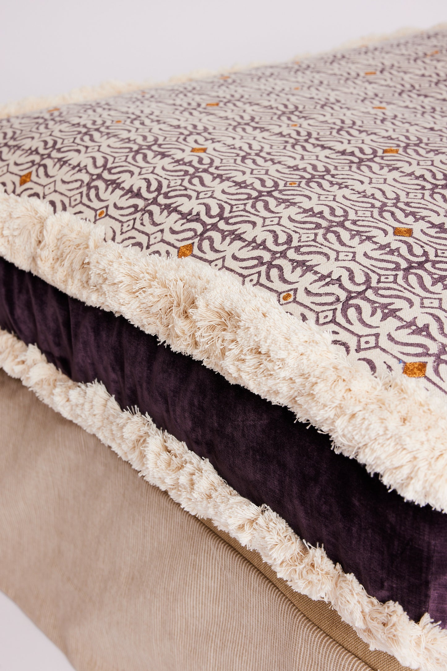 Custom Designer Fabric Ottoman