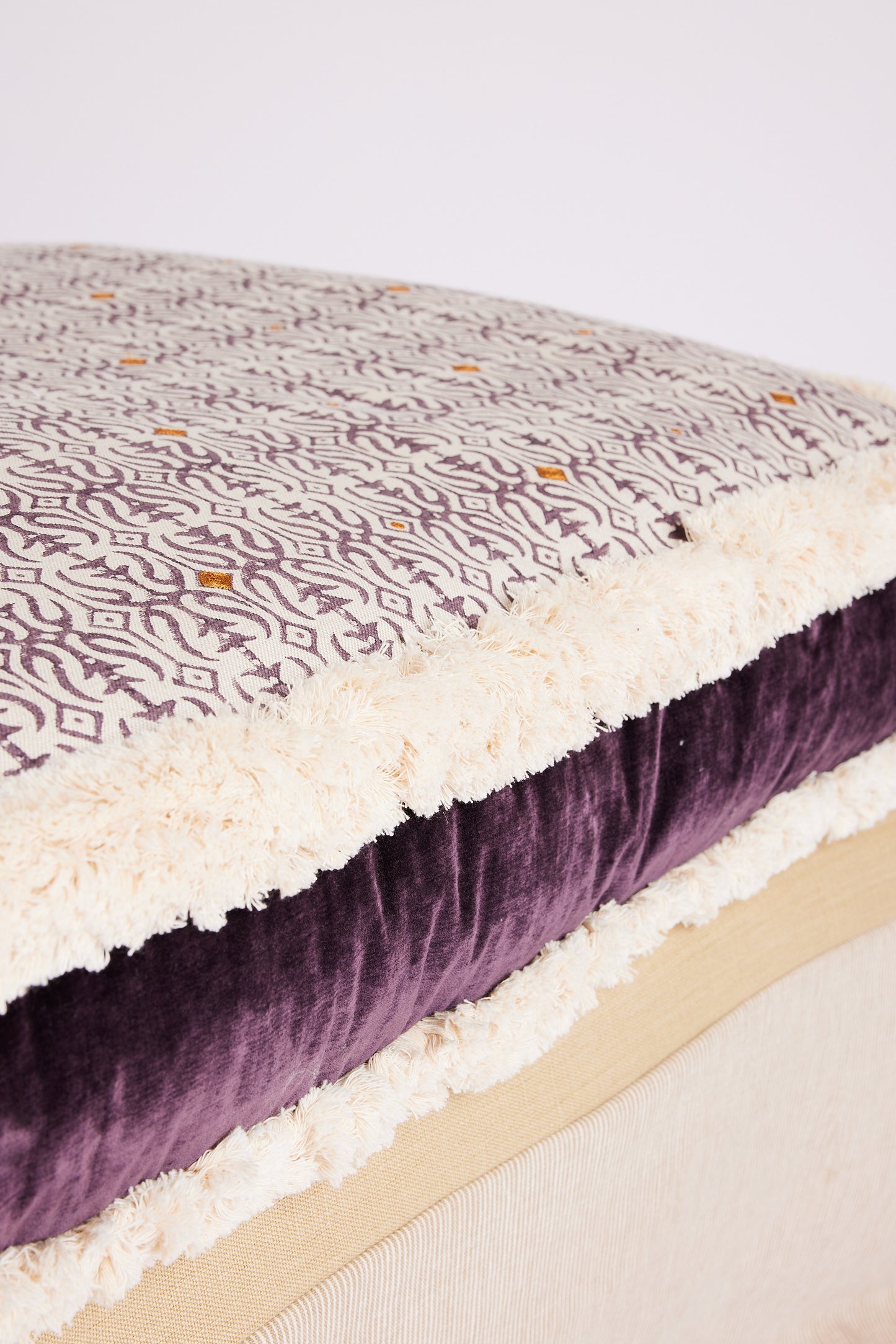 Custom Designer Fabric Ottoman