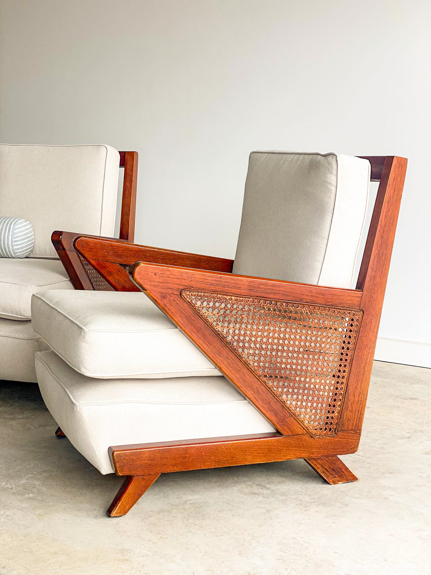Rattan Sofa and Armchairs (sold separately)