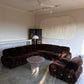 ON HOLD - Italian Mid Century Vintage Chocolate Velvet Lounge Suite + Armchair