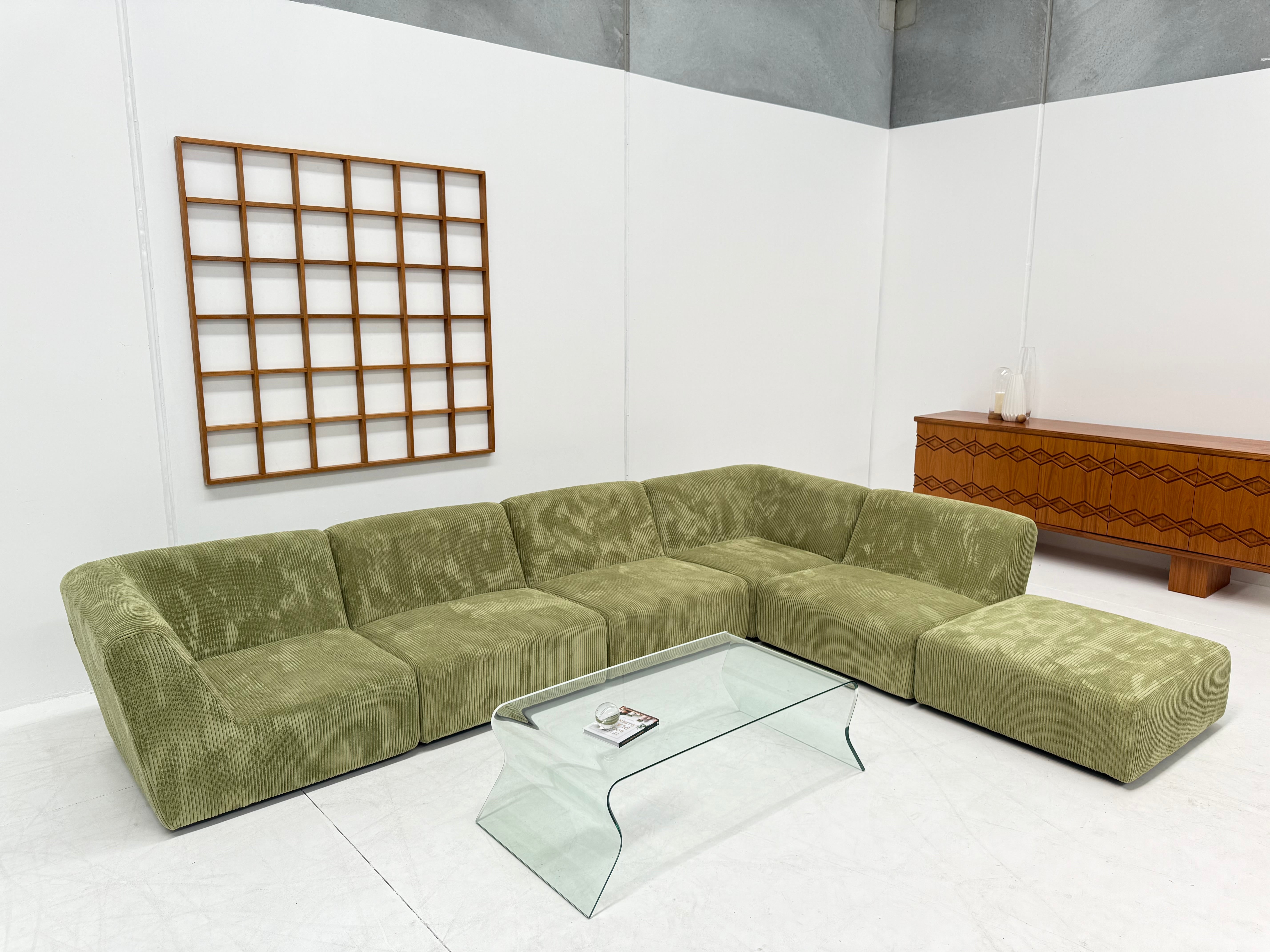 Large Green Modular Sofa – Curated Spaces