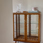 Vintage 1950s Burl & Glass Cabinet