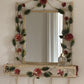 Vintage Italian Tole Hand Painted Mirror with Shelf