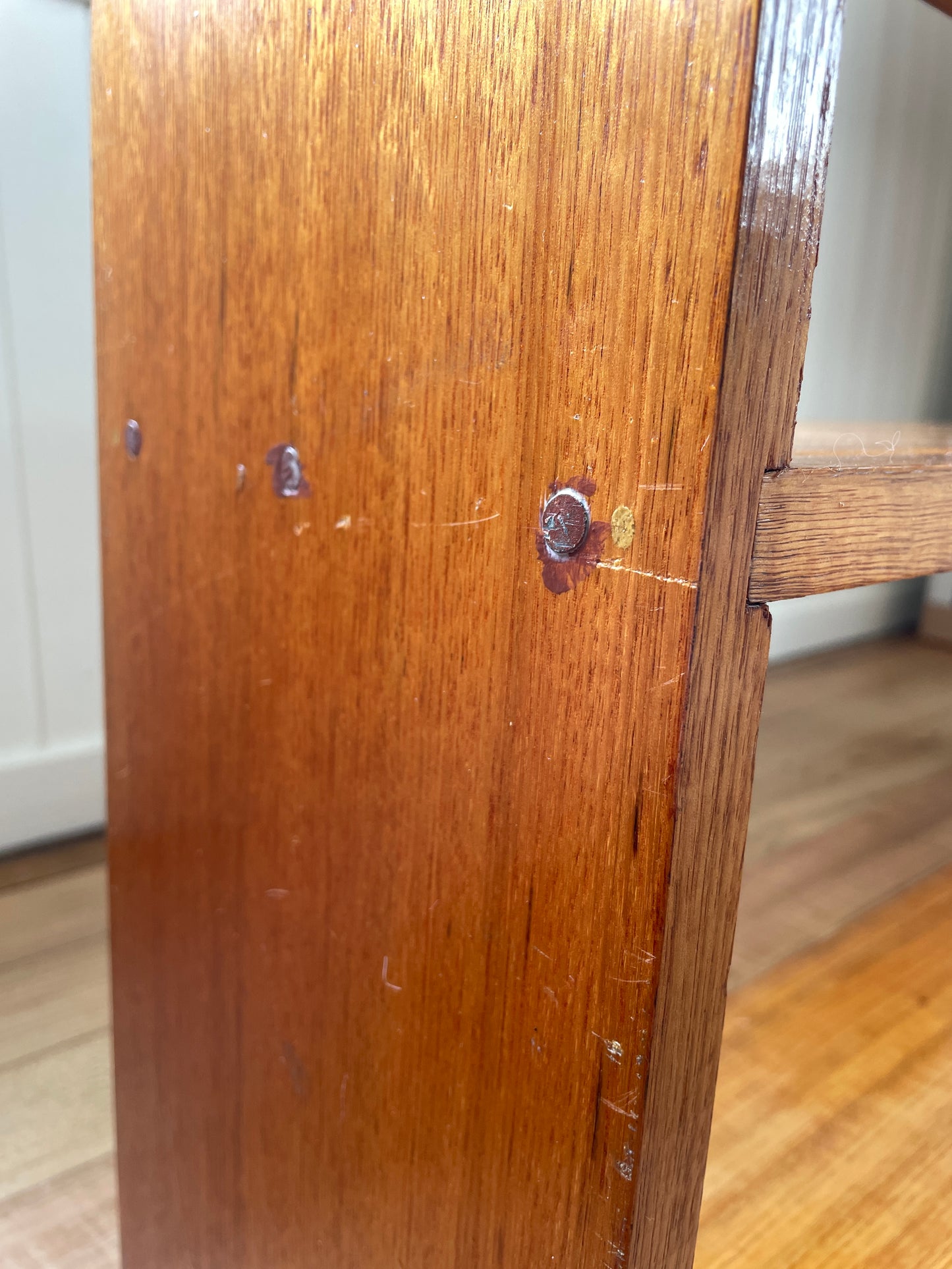 Vintage timber book shelf