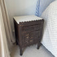 Pair of Antique Indian Carved Majuce Bedside Tables / Nightstands