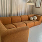 Bespoke Vintage Boucle Curved Modular Sofa