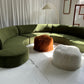 Bespoke Green Curved Modular Sofa