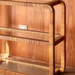Vintage Glass and Wicker Console Table