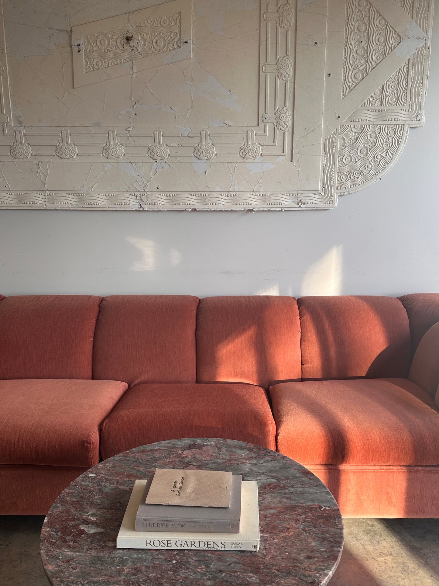 Vintage Dusty Pink Custom Made Sofas, 80's