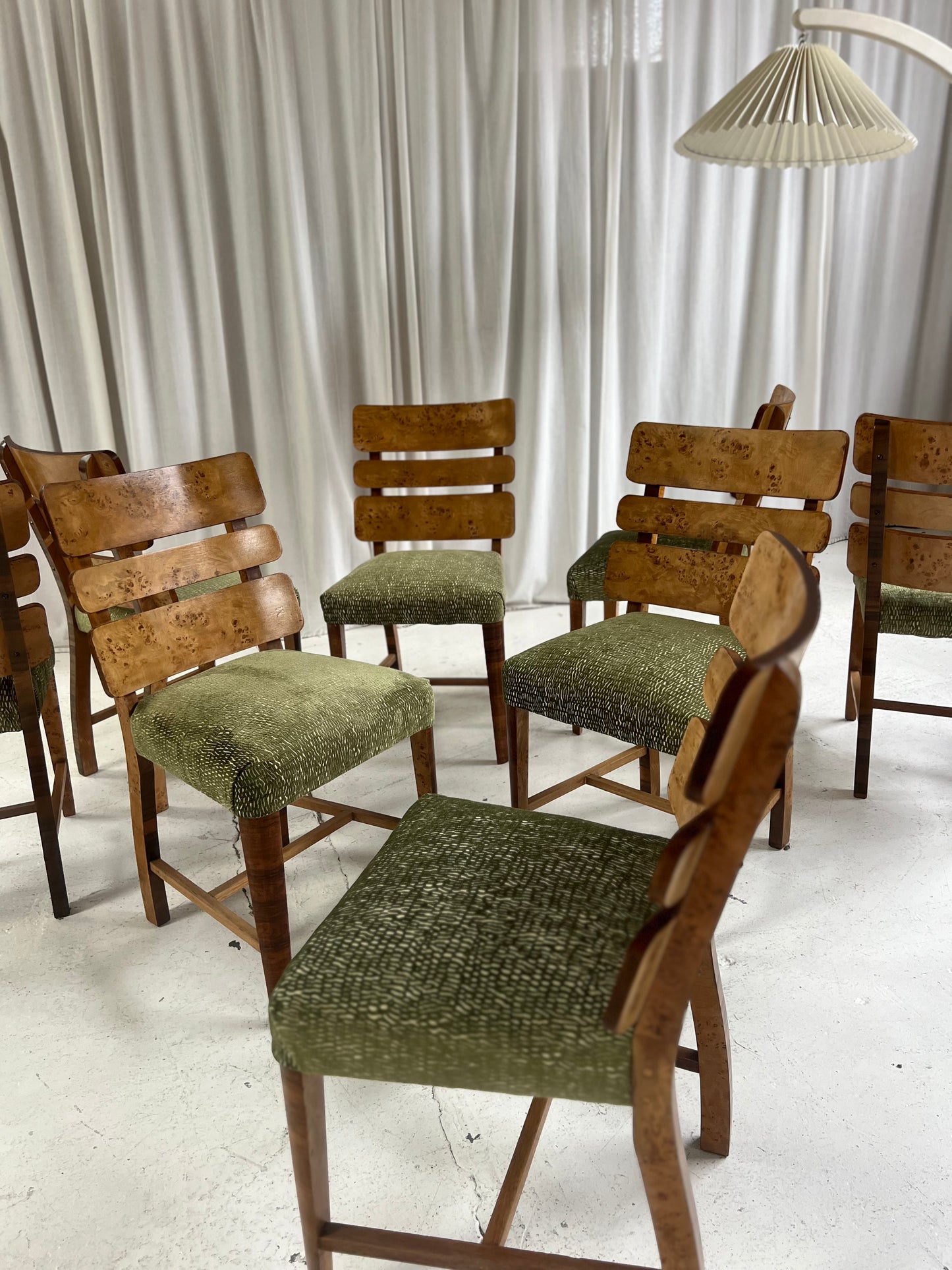 Restored Burl Chairs - Set of Eight