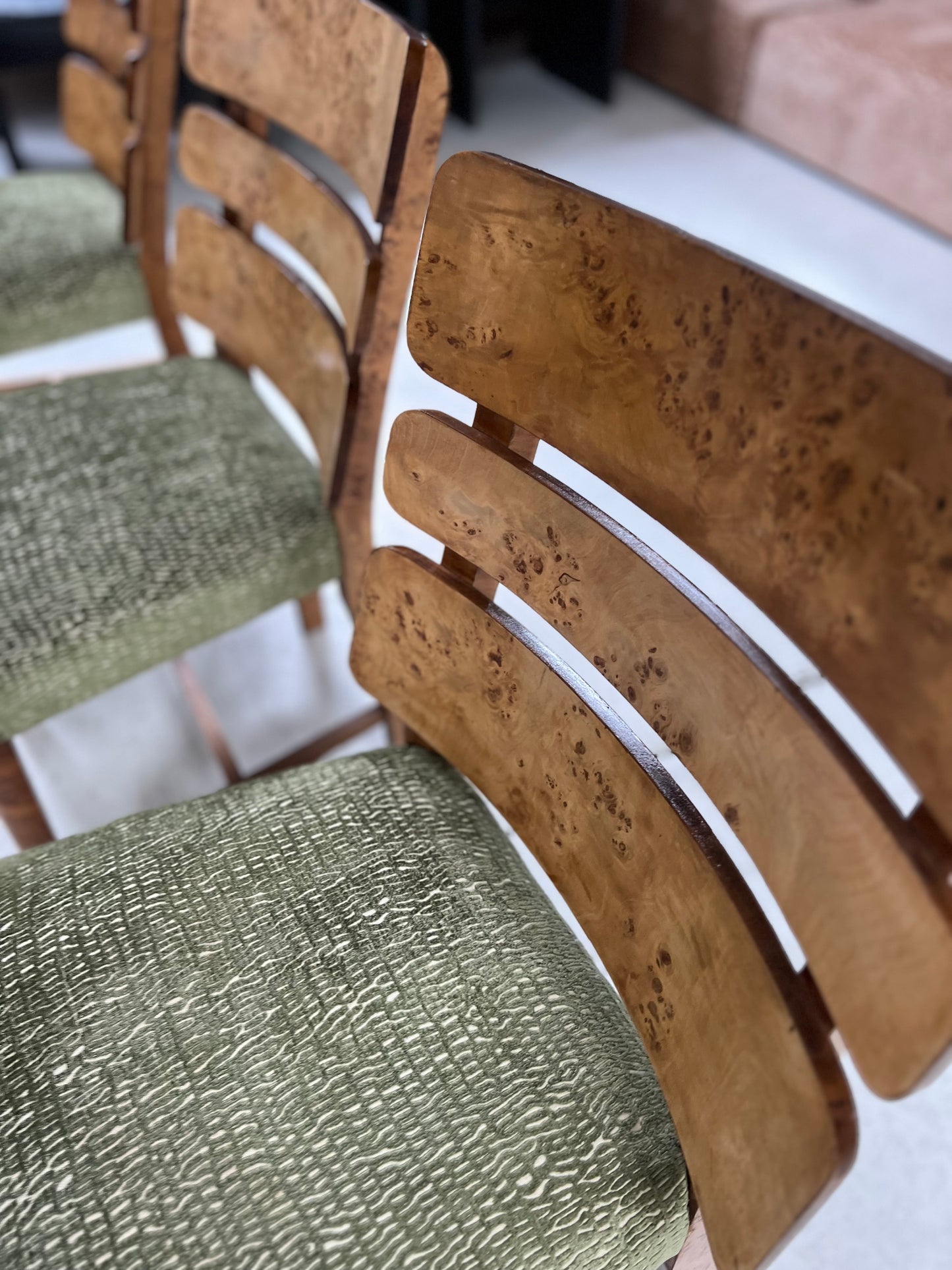 Restored Burl Chairs - Set of Eight