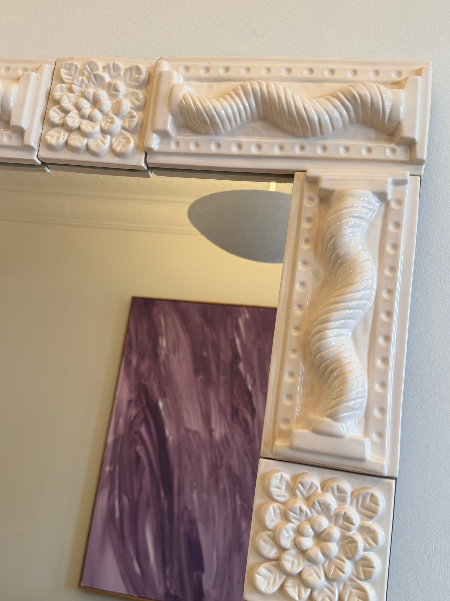 Vintage Ceramic Mirror