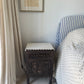 Pair of Antique Indian Carved Majuce Bedside Tables / Nightstands