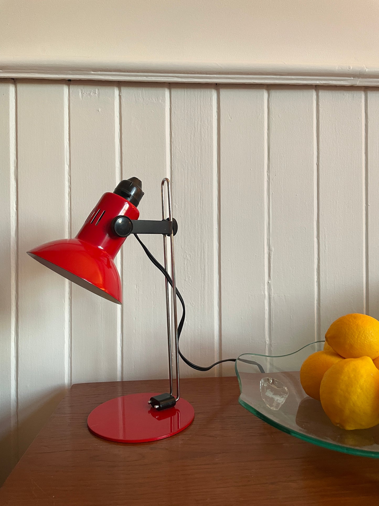 Vintage enamel desk lamps