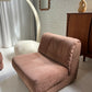 Vintage Dusty Pink Chenille Modular Sofa