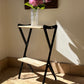Ico Parisi Parchment Side Table with Goat Skin Shelves
