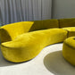 Large Bespoke Chartreuse Sofa with Ottoman