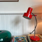 Mid Century red enamel desk lamp