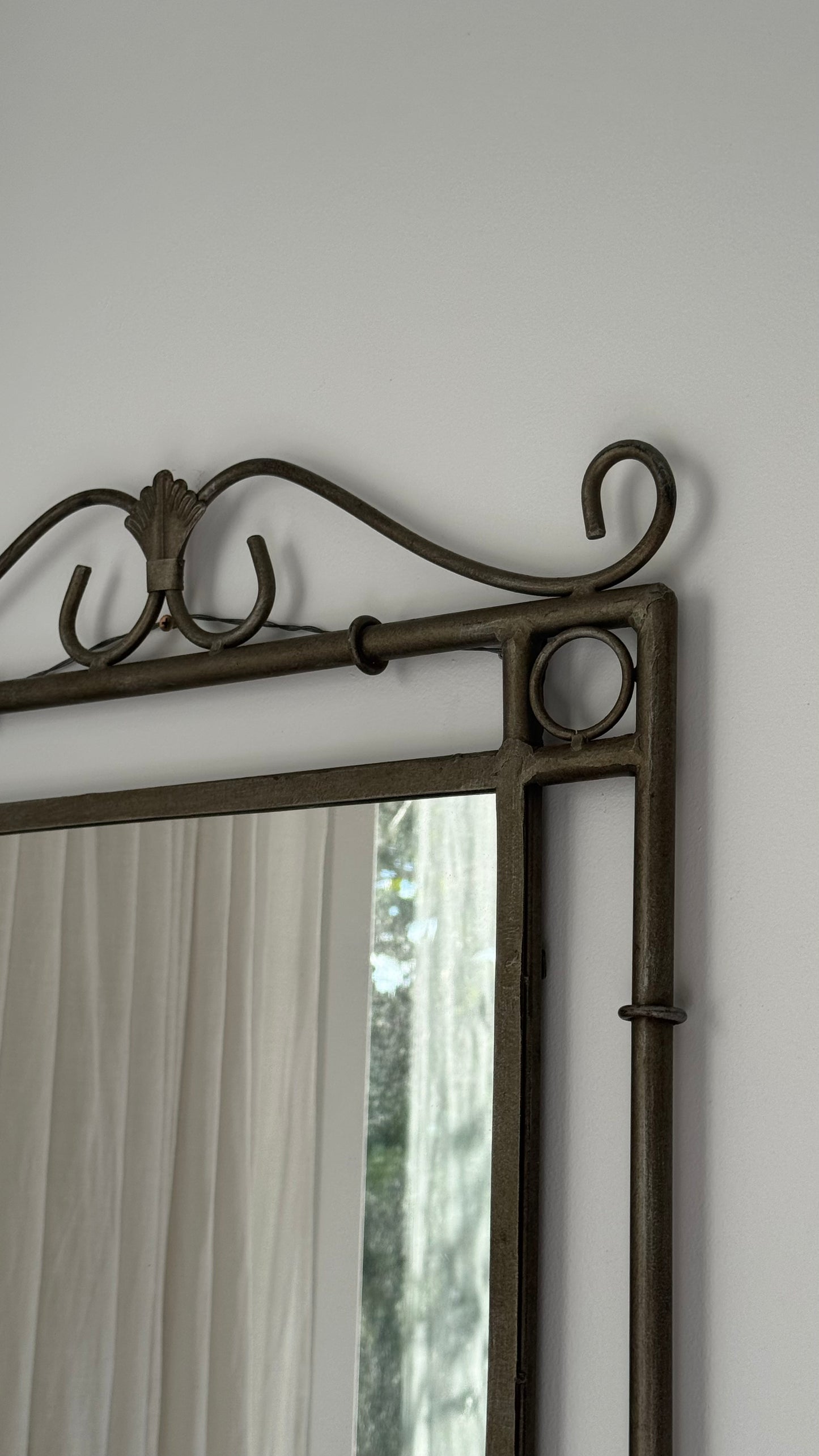 1980s Wrought Iron Hollywood Regency style Mirror