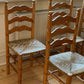 Set of Six Vintage Pine Dining Chairs
