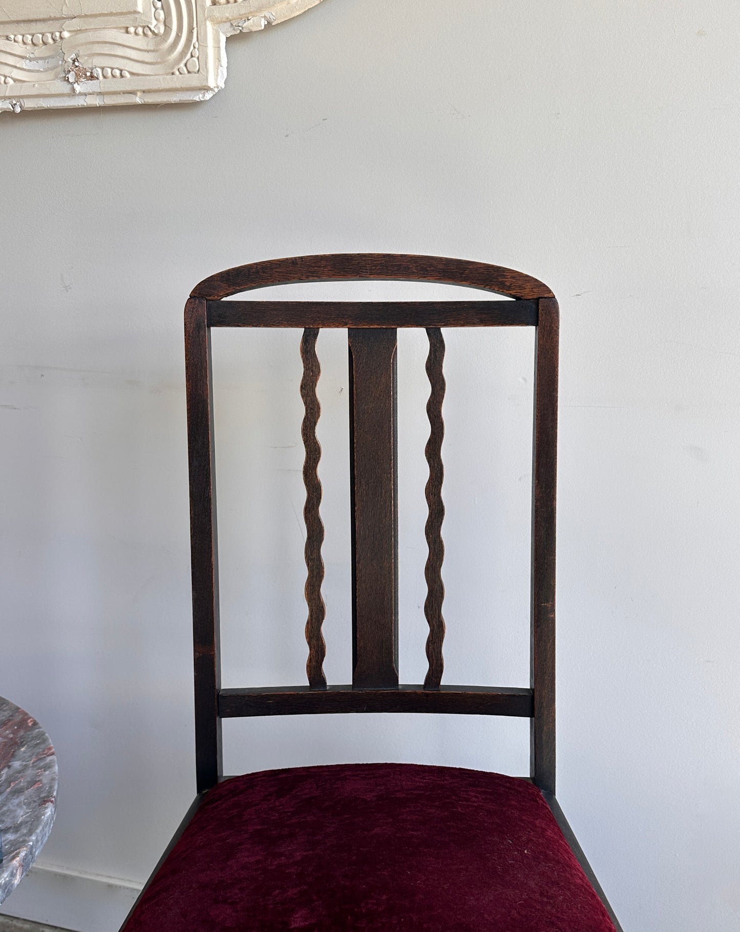 Victorian Blackened Barley-Twist Statement / Hall Chair