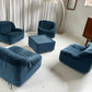 Zotta Vintage Corduroy Modular Chairs - Four Available