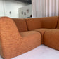 Bespoke Vintage Boucle Curved Modular Sofa