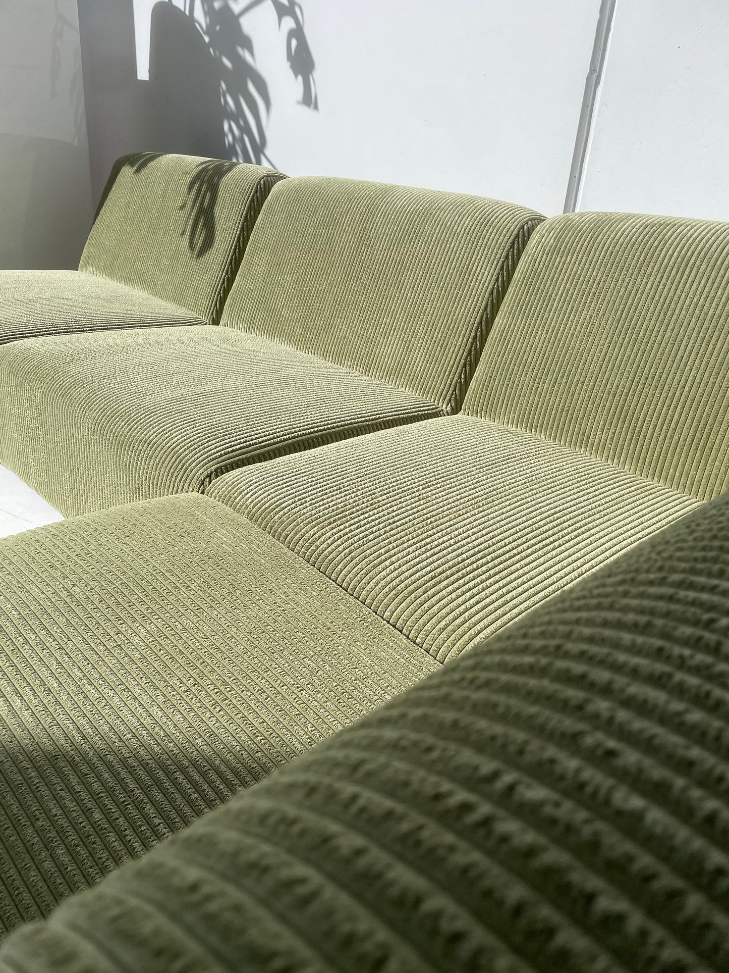 Green Corduroy Modular Sofa